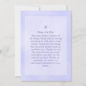 Carte Pet Memorial 5x7 - Empreintes bleu paradisia (Dos)