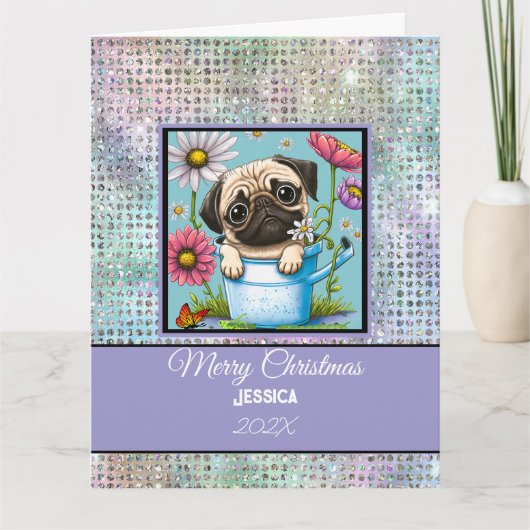 Carte Pet Pastel moderne sur mesure Noël (Devant)