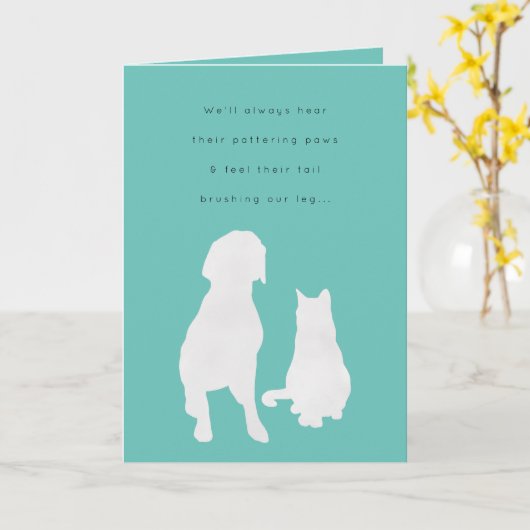 Carte Pet Perte Patch Pattes Sympathy Card (Fleur jaune)
