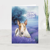 Carte Pet Sympathy Bull Terrier Dog Serene Lavender (Devant)