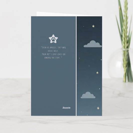 Carte Pet Sympathy Card Angel Chien série (Dos)