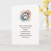 Carte Pet Sympathy Card Love Paw Series (Fleur jaune)
