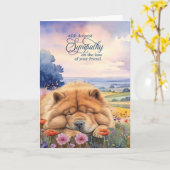 Carte Pet Sympathy Chow Chow Dog Wildflowers (Fleur jaune)