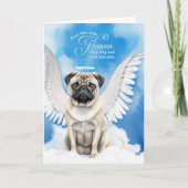 Carte Pet Sympathy Loss of a Dog Pug Angel (Devant)