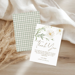 Carte Pétales de Daisy Douce Fleur de Bébé Remerciement