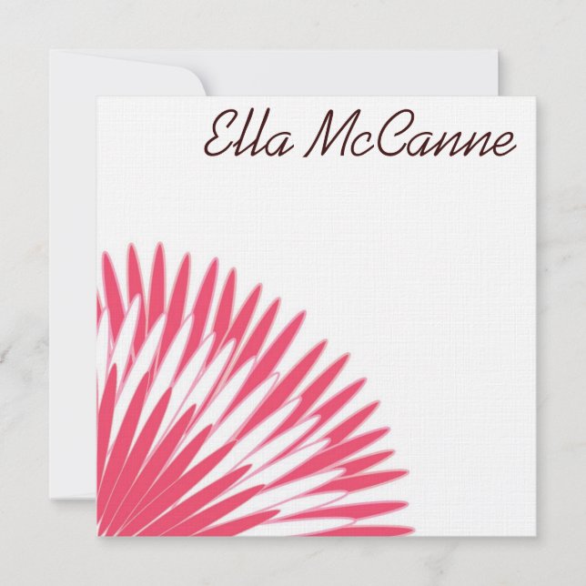 Carte Pétales de fleurs modernes en rose (Devant)