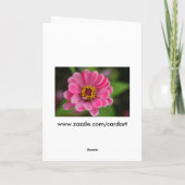 Carte pétales de fleurs roses (Dos)