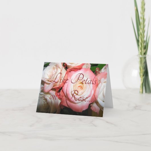 Carte Pétales de rose de l'amitié (Devant)