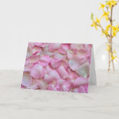 Carte Pétales de rose rose (Fleur jaune)