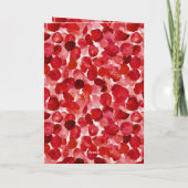 Carte Pétales de rose rouge romantique Mariage floral (Dos)