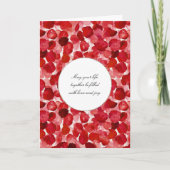 Carte Pétales de rose rouge romantique Mariage floral (Devant)