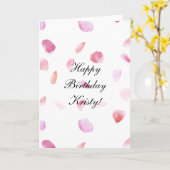 Carte Pétales roses (Fleur jaune)