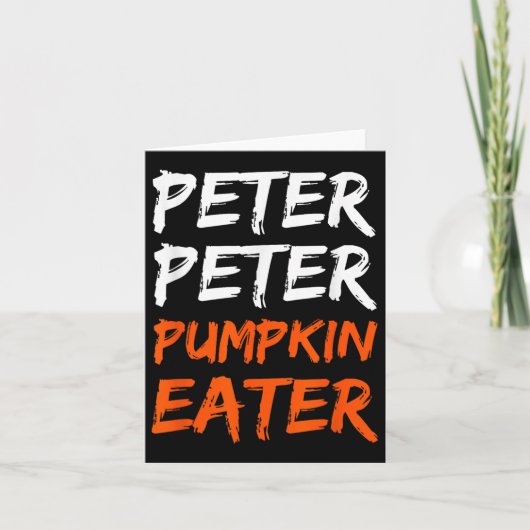 Carte Peter Citrouille Costume Mangeur Halloween (Devant)