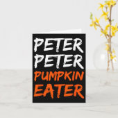 Carte Peter Citrouille Costume Mangeur Halloween (Fleur jaune)