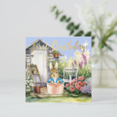 Carte Peter le Jardin de lapin Shop Premier anniversaire (Debout devant)