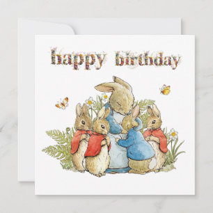 Carte Peter le lapin Josephine Bunny Joyeux anniversaire