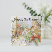 Carte Peter le lapin Joyeux anniversaire (Debout devant)