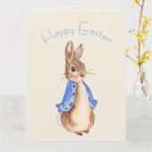 Carte Peter le lapin lapin de Pâques (Fleur jaune)