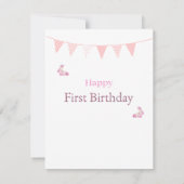 Carte Peter le lapin Salutation de premier anniversaire (Dos)