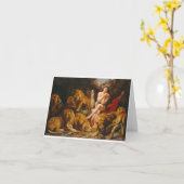Carte Peter Paul Rubens - Daniel In The Lions Den (Fleur jaune)