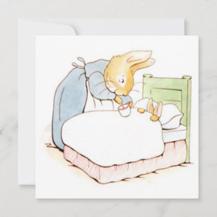 Carte Peter Rabbit au lit (Être nourri par sa mère)