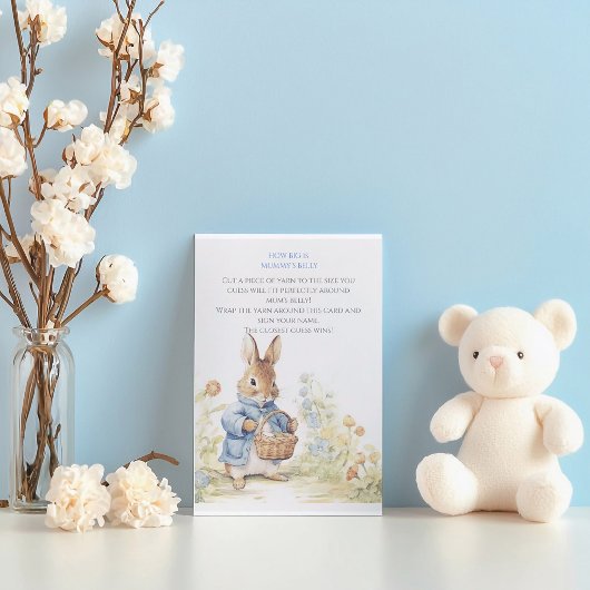 Carte Peter Rabbit est grand comme le ventre de maman