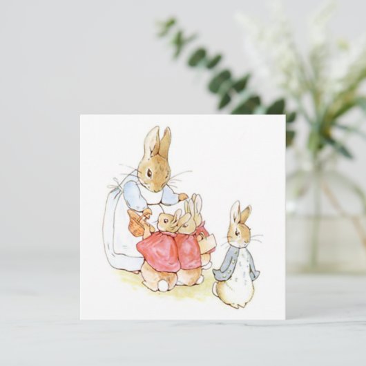 Carte Peter Rabbit et ses soeurs (par Beatrix Potter) (Debout devant)