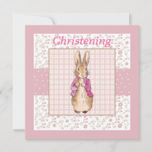 Carte Peter the Rabbit Check & Floral Christening