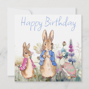 Carte Peter the Rabbit Flopsy Jemima Jappy Birthday