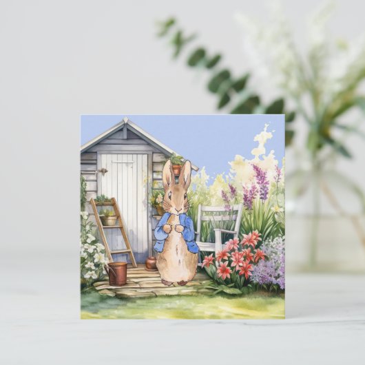 Carte Peter the Rabbit Garden Shed (Debout devant)