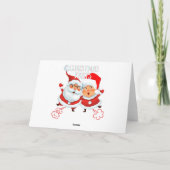Carte Pétés de Noël Santa & Mme Clause (Dos)