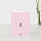 Carte Petit ami Bunny Pun Ninja Warrior Pink Valentines (Dos)