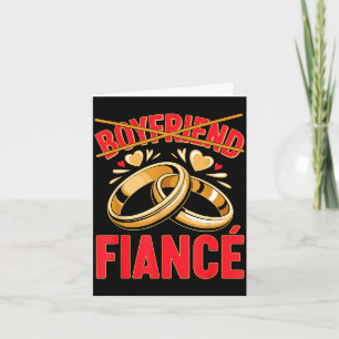Carte Petit ami fiancé mari marié engagé fiançailles