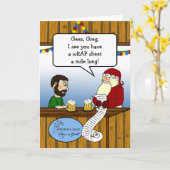 Carte Petit ami Funny Merci pour cadeau de Noël (Fleur jaune)