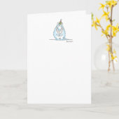 Carte PETIT anniversaire de MONSTER (Fleur jaune)