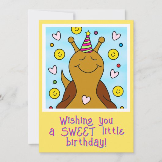 Carte Petit Anniversaire doux et souriant (Devant)