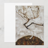 Carte Petit arbre à la fin de l'automne par Egon Schiele (Devant / Derrière)