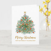 Carte Petit arbre de Noël du milieu du siècle Entreprise (Fleur jaune)