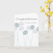 Carte Petit avec enveloppe - Félicitations nouvelle mais (Fleur jaune)