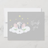 Carte Petit Baby shower d'arachide éléphant Neutre genre (Devant)