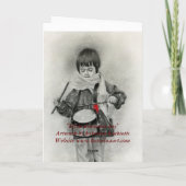 Carte petit batteur garçon (Dos)