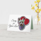 Carte Petit Blue Gold PopArt Yorkshire Yorkie Terrier (Fleur jaune)