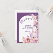 Carte Petit Boo halloween baby shower éffrayant merci (Devant/Arrière en situation)