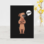 Carte Petit Brabancon Chien têtu (Fleur jaune)