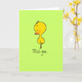 Carte Petit canard solitaire (Fleur jaune)
