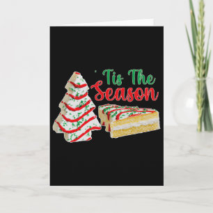 Carte Petit C'est La Saison Gâteaux d'Arbre de Noël Xmas