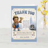 Carte Petit Champion Merci (Fleur jaune)