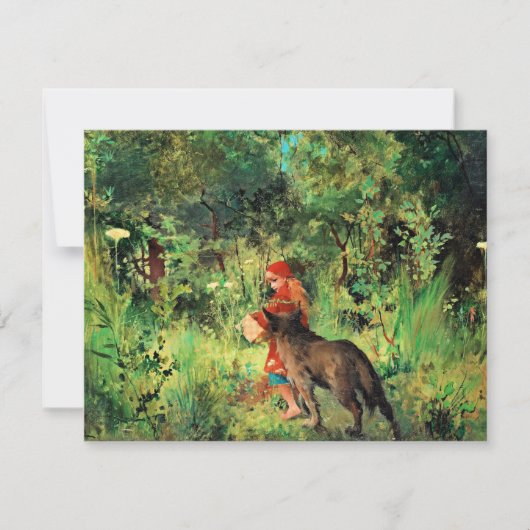 Carte Petit chaperon rouge par Carl Larsson (Devant)