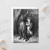 Carte Petit chaperon rouge rencontre le Vieux Père Wolf (Devant/Arrière en situation)