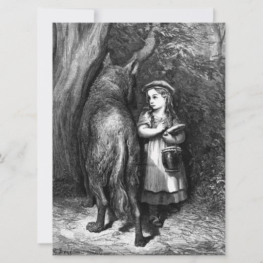 Carte Petit chaperon rouge rencontre le Vieux Père Wolf (Devant)